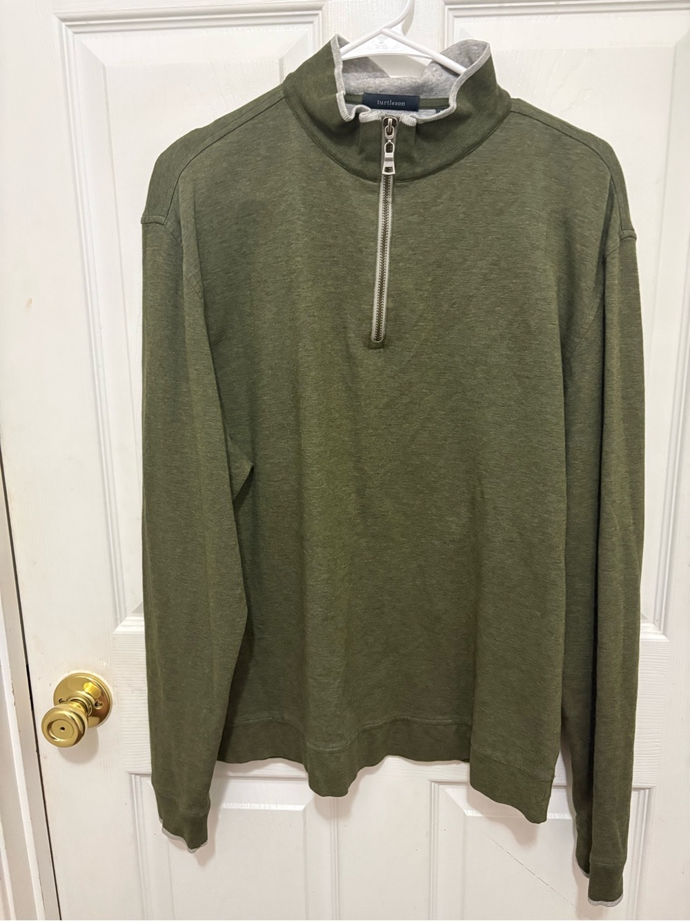 turtleson 1/4 zip Pima cotton pullover